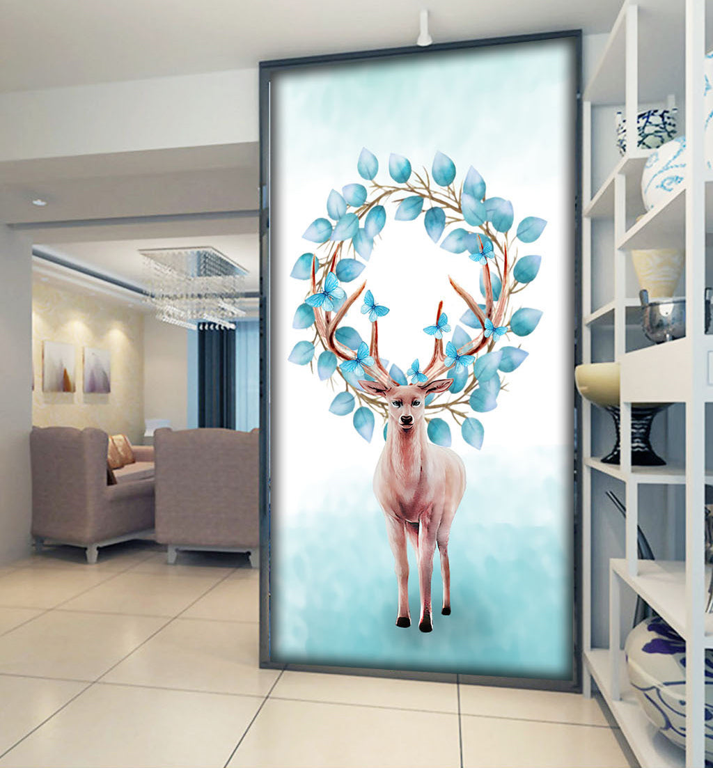 3D Wreath Deer WG115 Wall Murals