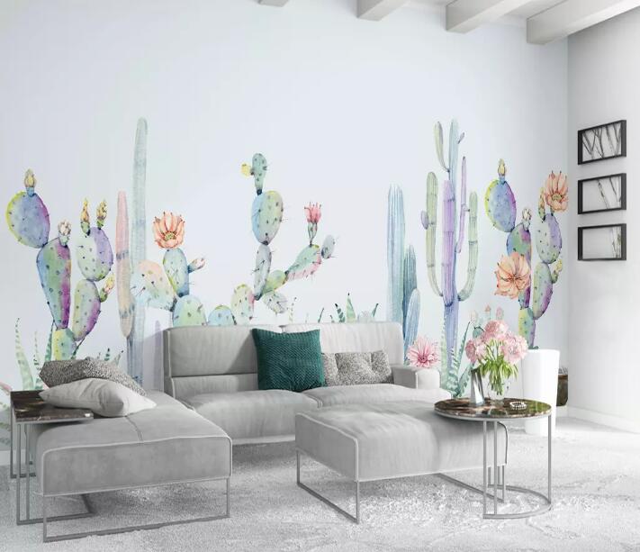 3D Cactus Group 144 Wall Murals Wallpaper AJ Wallpaper 2