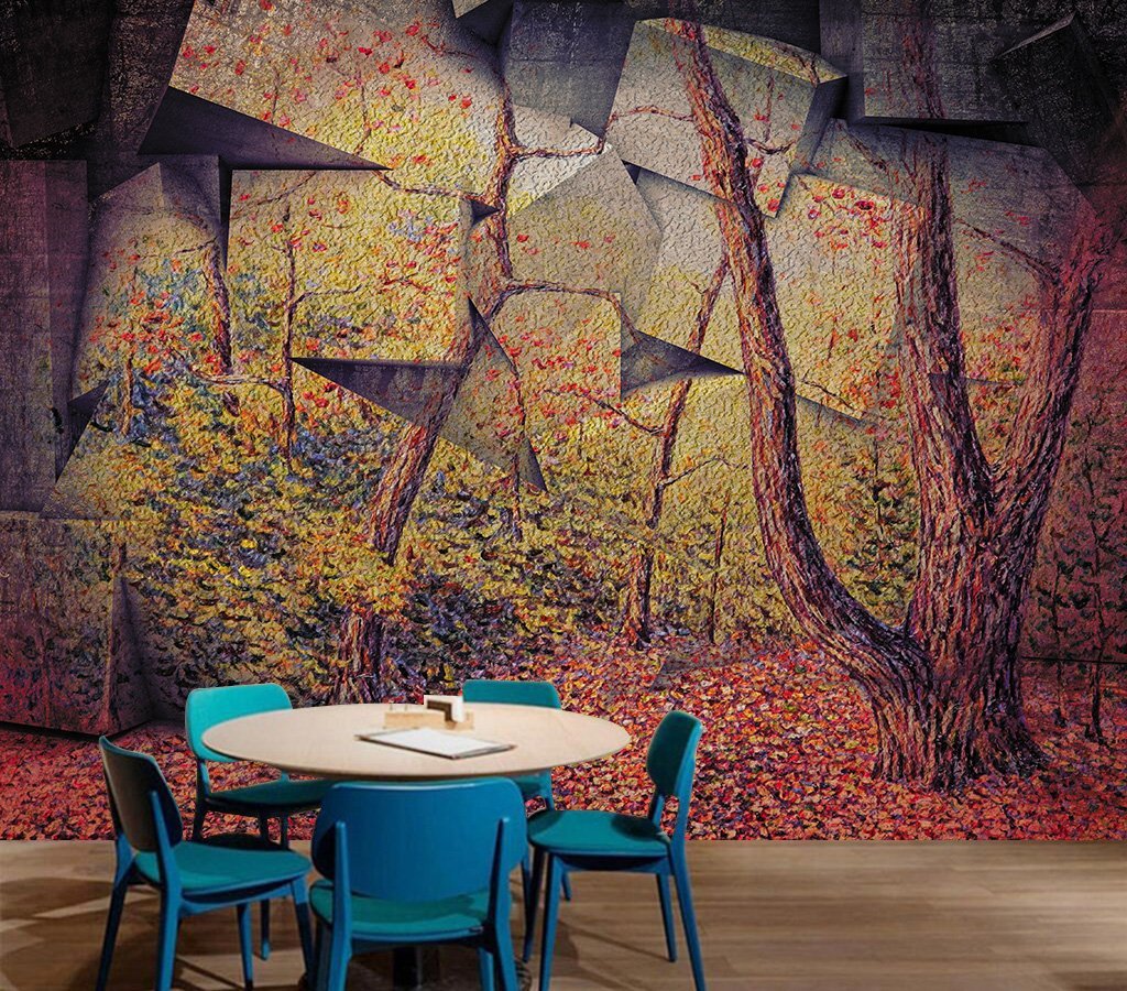 3D Deciduous Forest 475 Wall Murals Wallpaper AJ Wallpaper 2