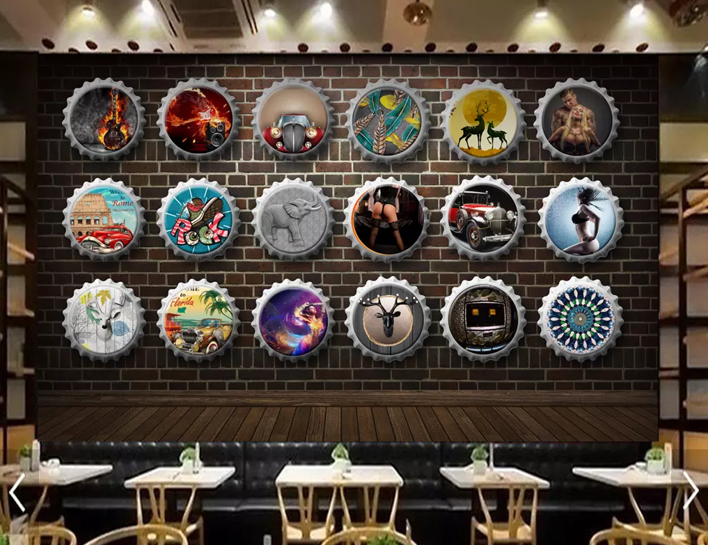 3D Row Cap Pattern 449 Wallpaper AJ Wallpaper 2