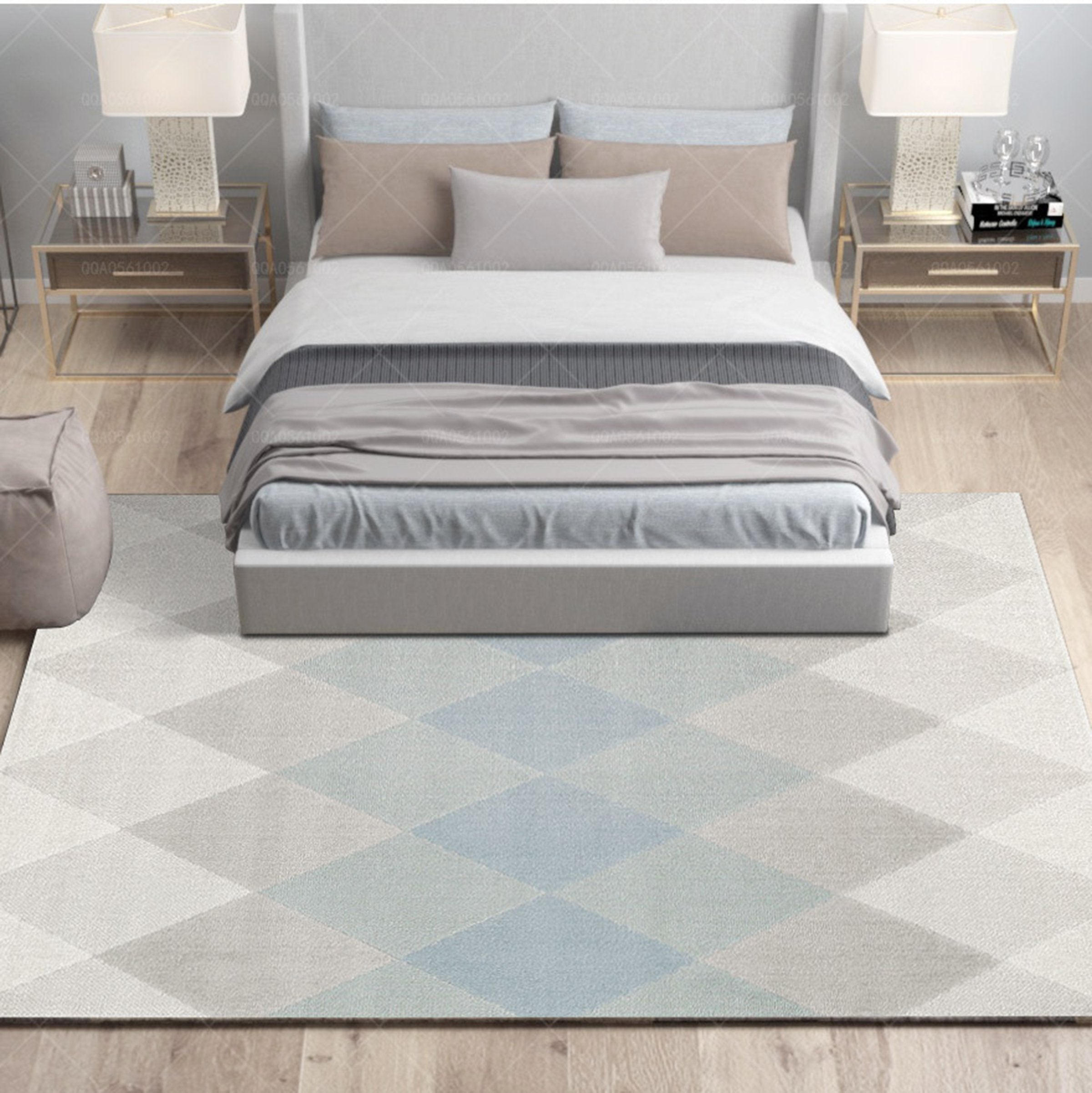 3D Color Geometry WG196 Non Slip Rug Mat Mat AJ Creativity Home