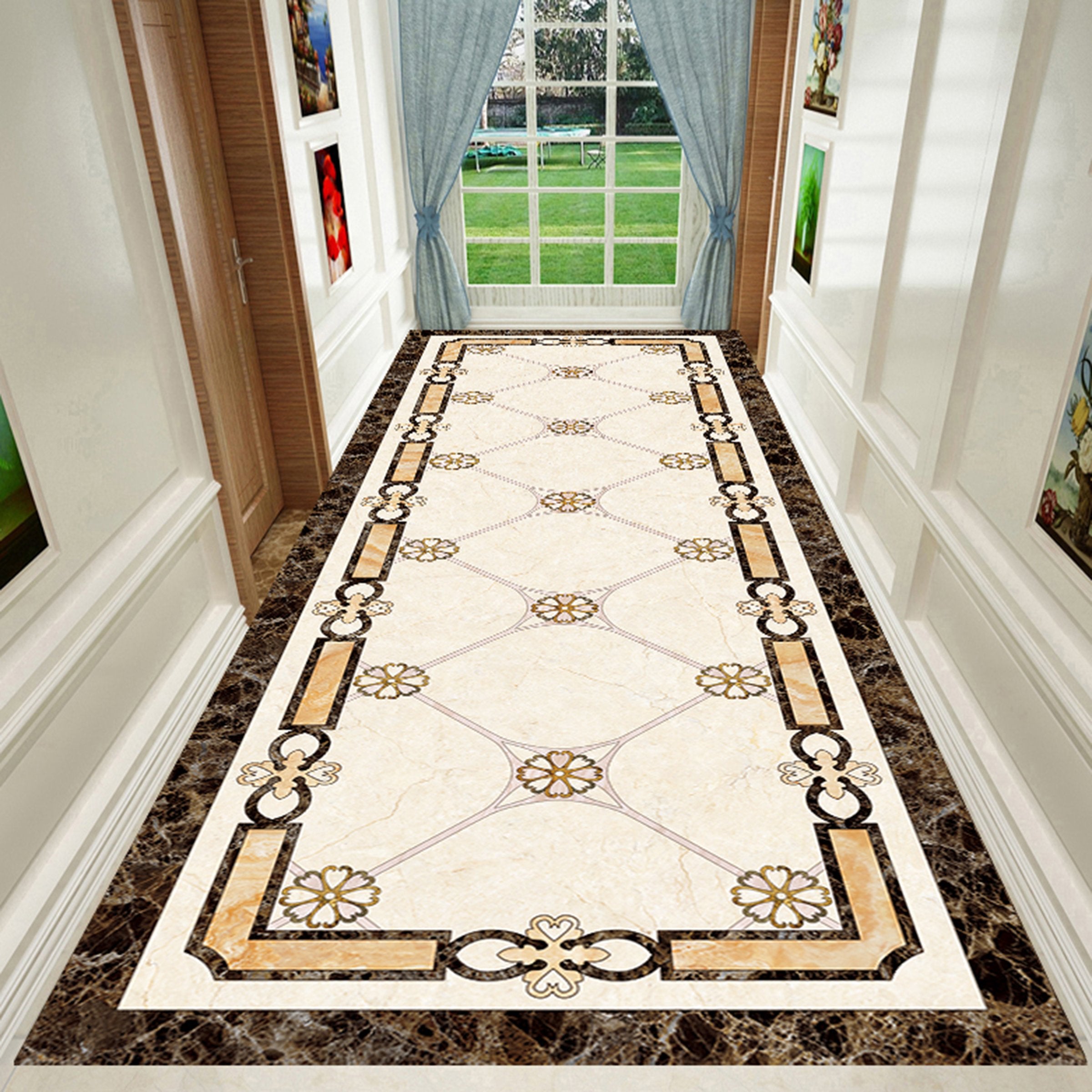 3D Marble Stripe WG603 Floor Mural Wallpaper AJ Wallpaper 2
