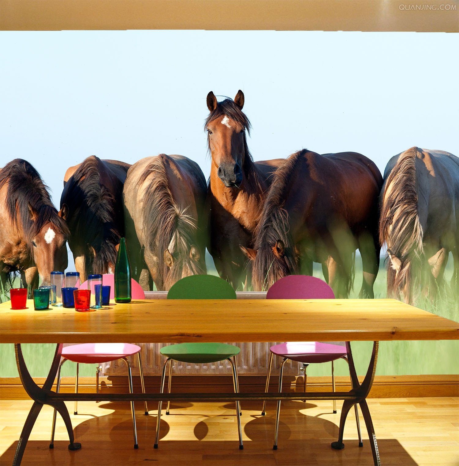 Browsing Horses Wallpaper AJ Wallpaper