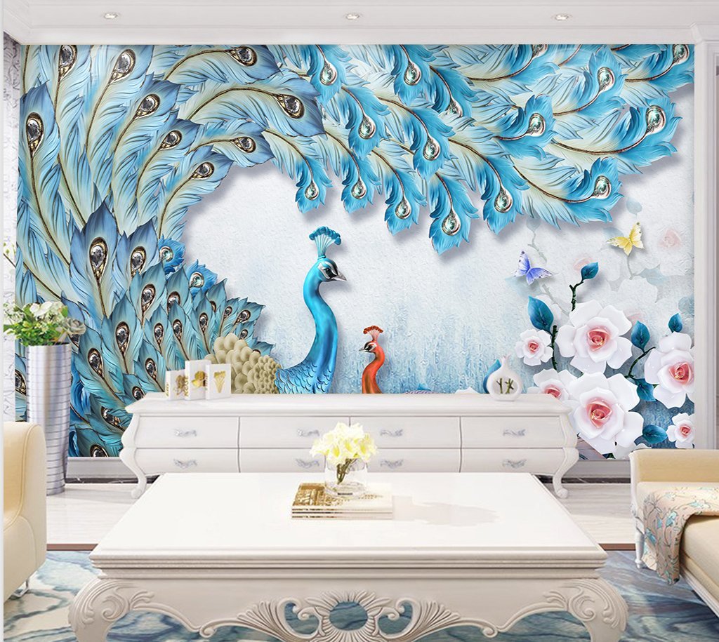 3D Peacock 397 Wall Murals Wallpaper AJ Wallpaper 2