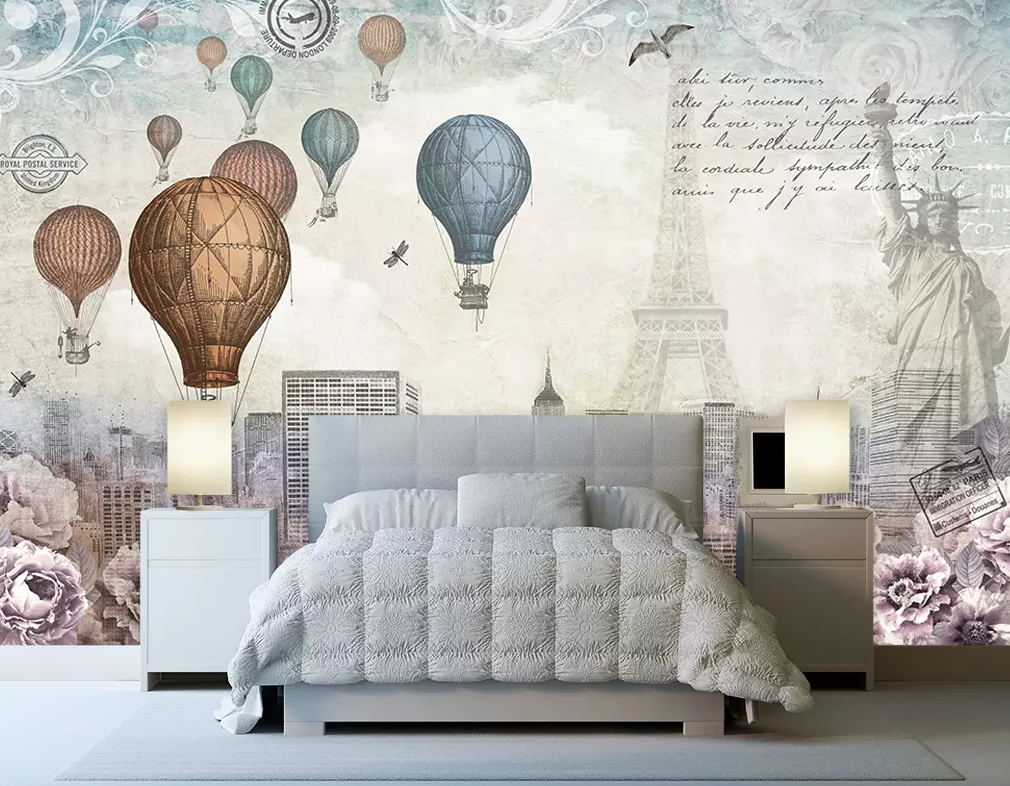 3D Hot Air Balloon Postcard 161 Wallpaper AJ Wallpaper 2