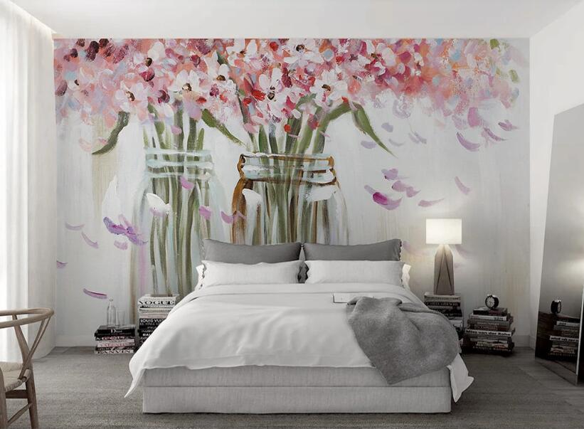 3D Painted Flower WC108 Wall Murals