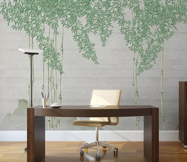 3D Green Leaf WG64 Wall Murals Wallpaper AJ Wallpaper 2