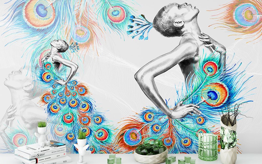 3D Peacock 423 Wall Murals Wallpaper AJ Wallpaper 2