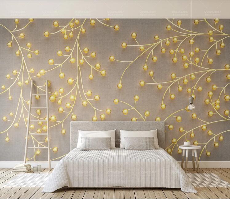 3D Golden Lute WC131 Wall Murals