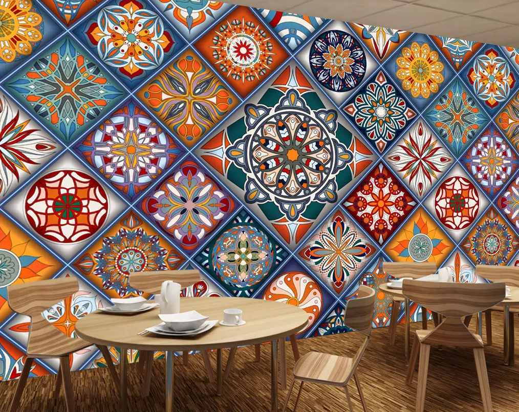 3D Diamond Flower Pattern 416 Wallpaper AJ Wallpaper 2