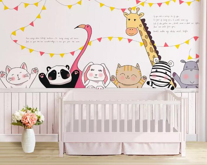 3D Cute Animal WG35 Wall Murals Wallpaper AJ Wallpaper 2