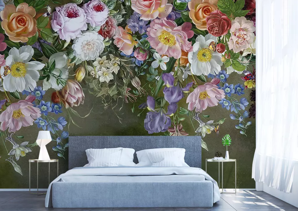 3D Stacked Flowers 257 Wallpaper AJ Wallpaper 2