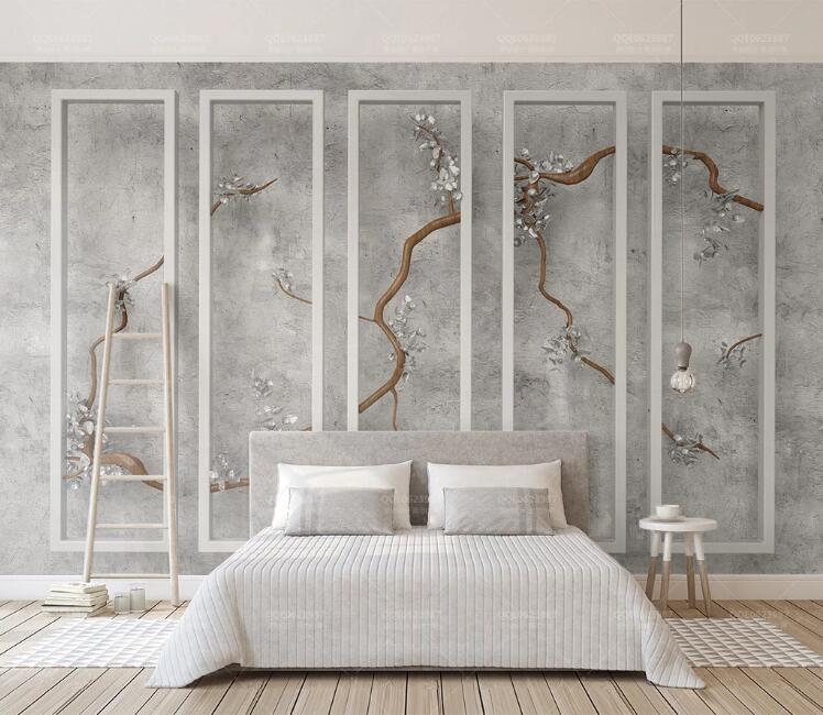 3D Branch Flower WC261 Wall Murals