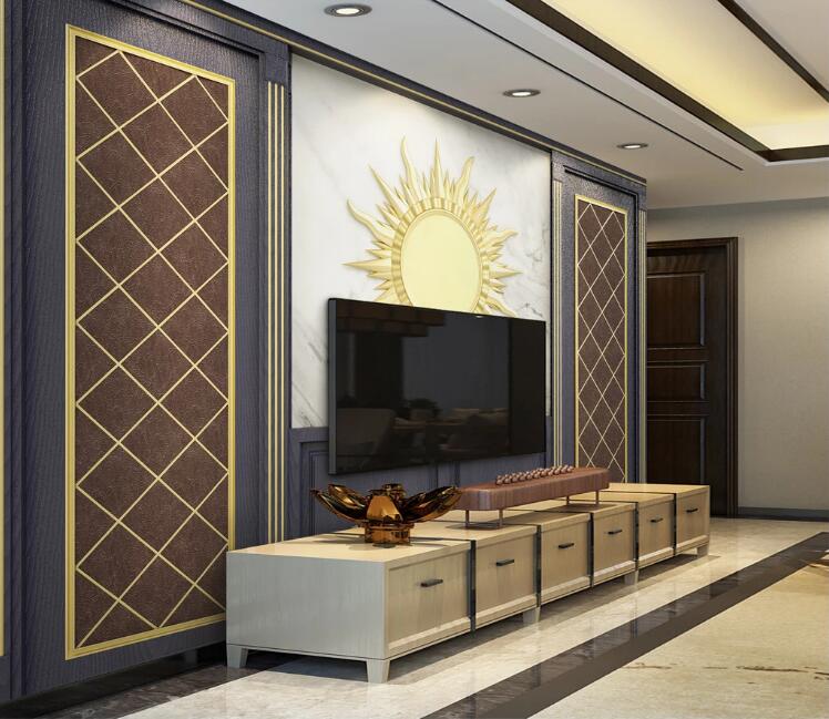 3D Golden Sun WC155 Wall Murals