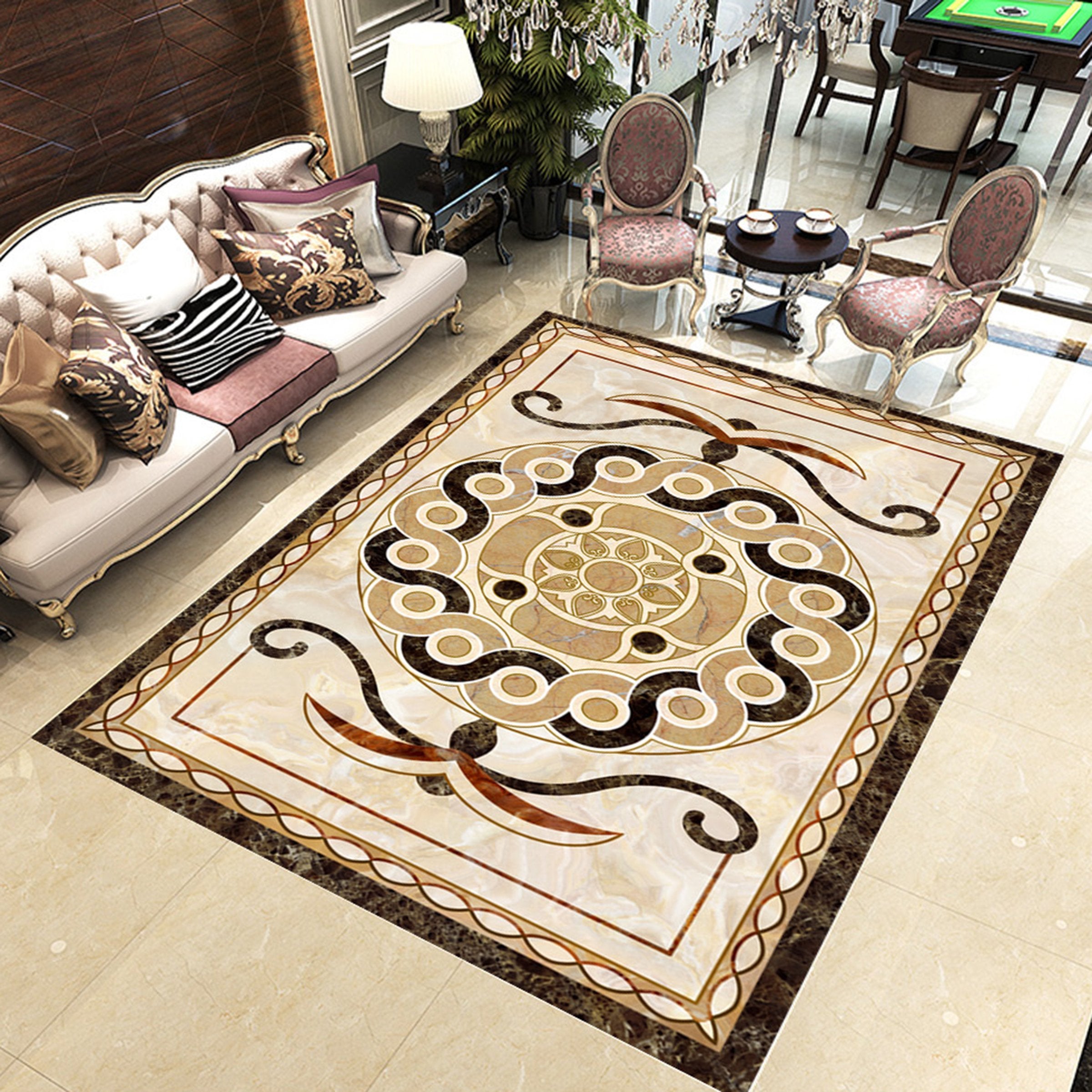 3D Rich Marble Pattern WG553 Floor Mural Wallpaper AJ Wallpaper 2
