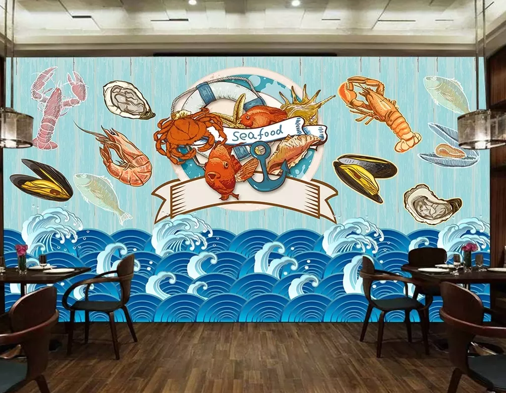 3D Fish And Shrimp Shell 125 Wallpaper AJ Wallpaper 2