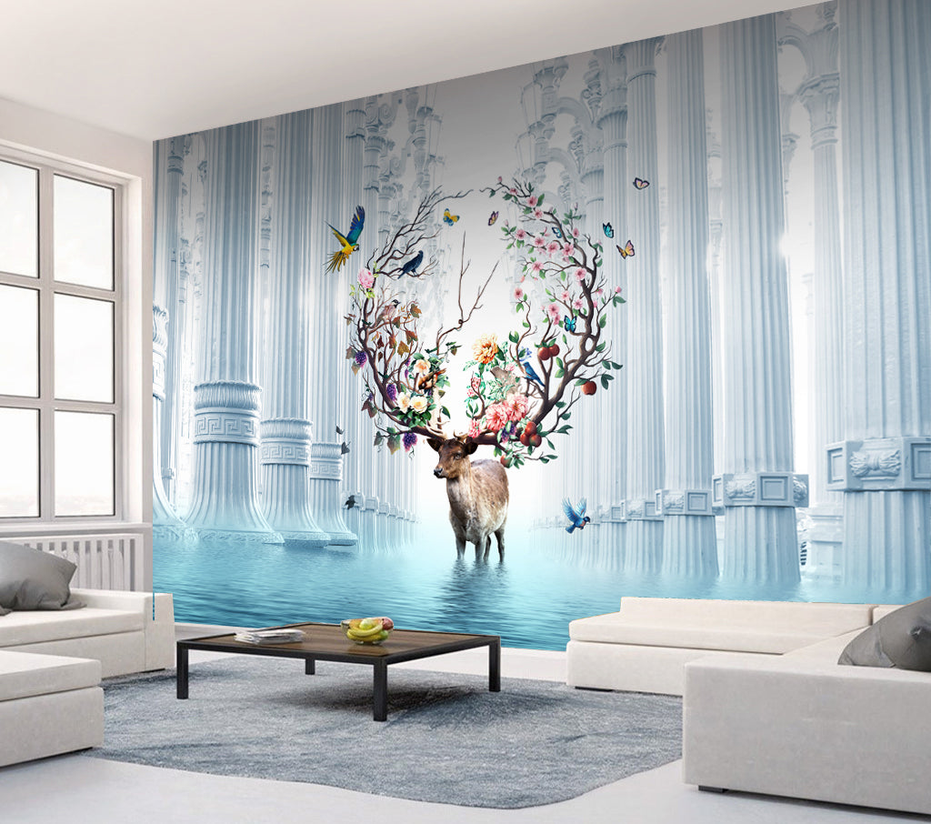 3D Church Deer WG273 Wall Murals