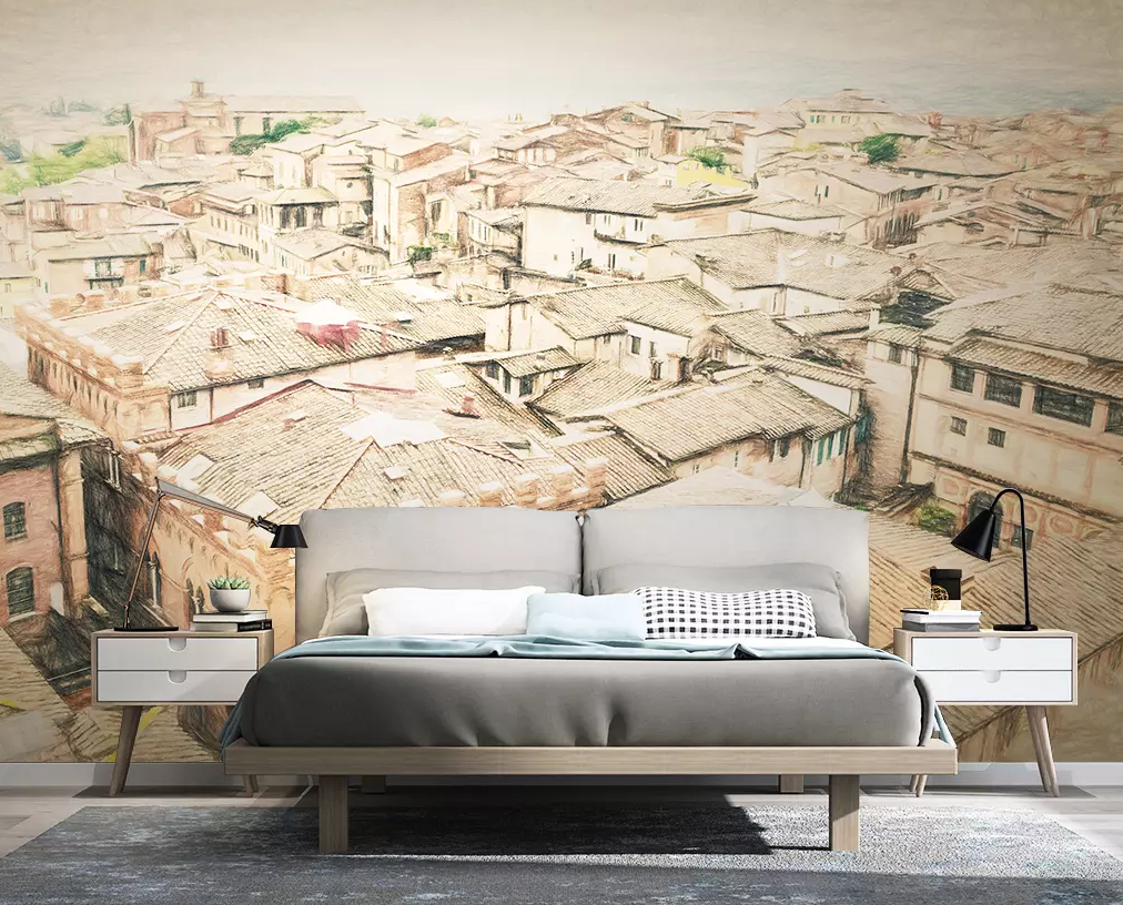 3D Graffiti Tile Roof 347 Wallpaper AJ Wallpaper 2