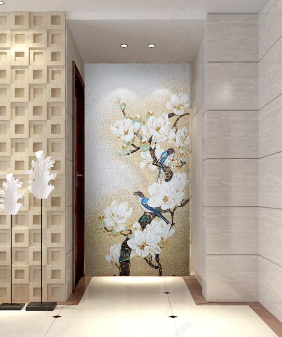 3D Bird Flowers WC283 Wall Murals