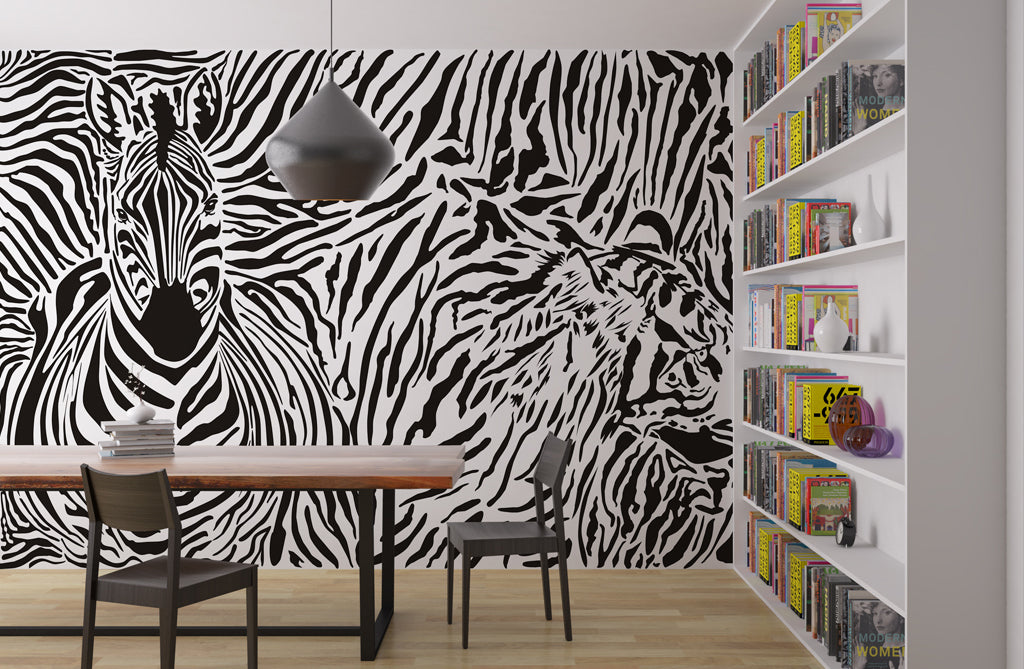 3D Zebra Pattern WG249 Wall Murals