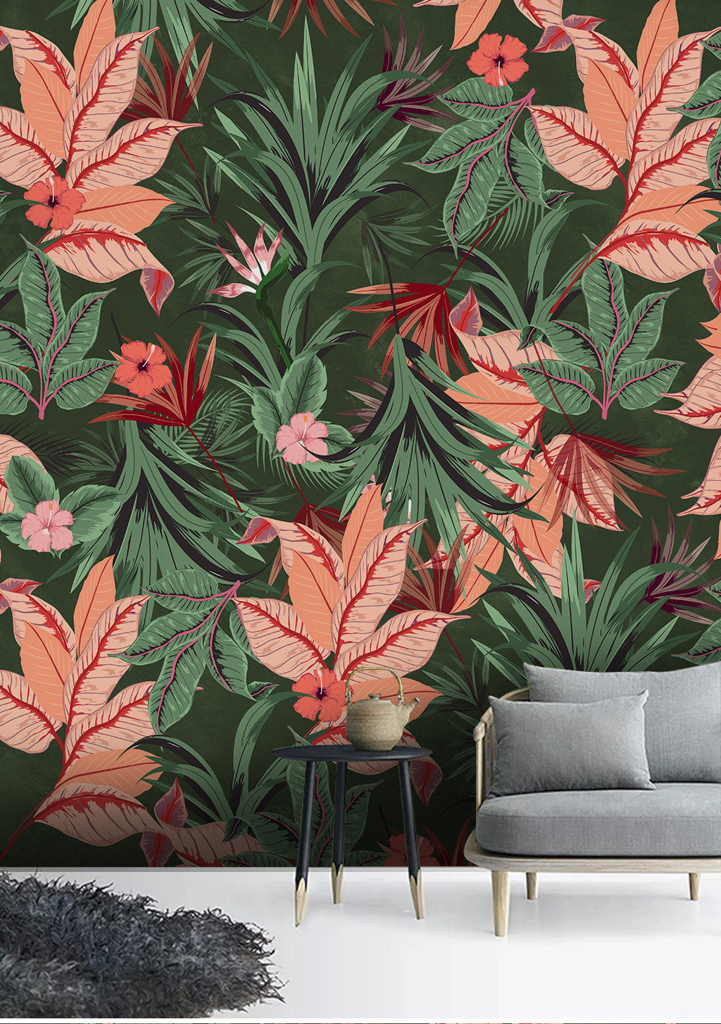 3D Leaf Flower WC262 Wall Murals
