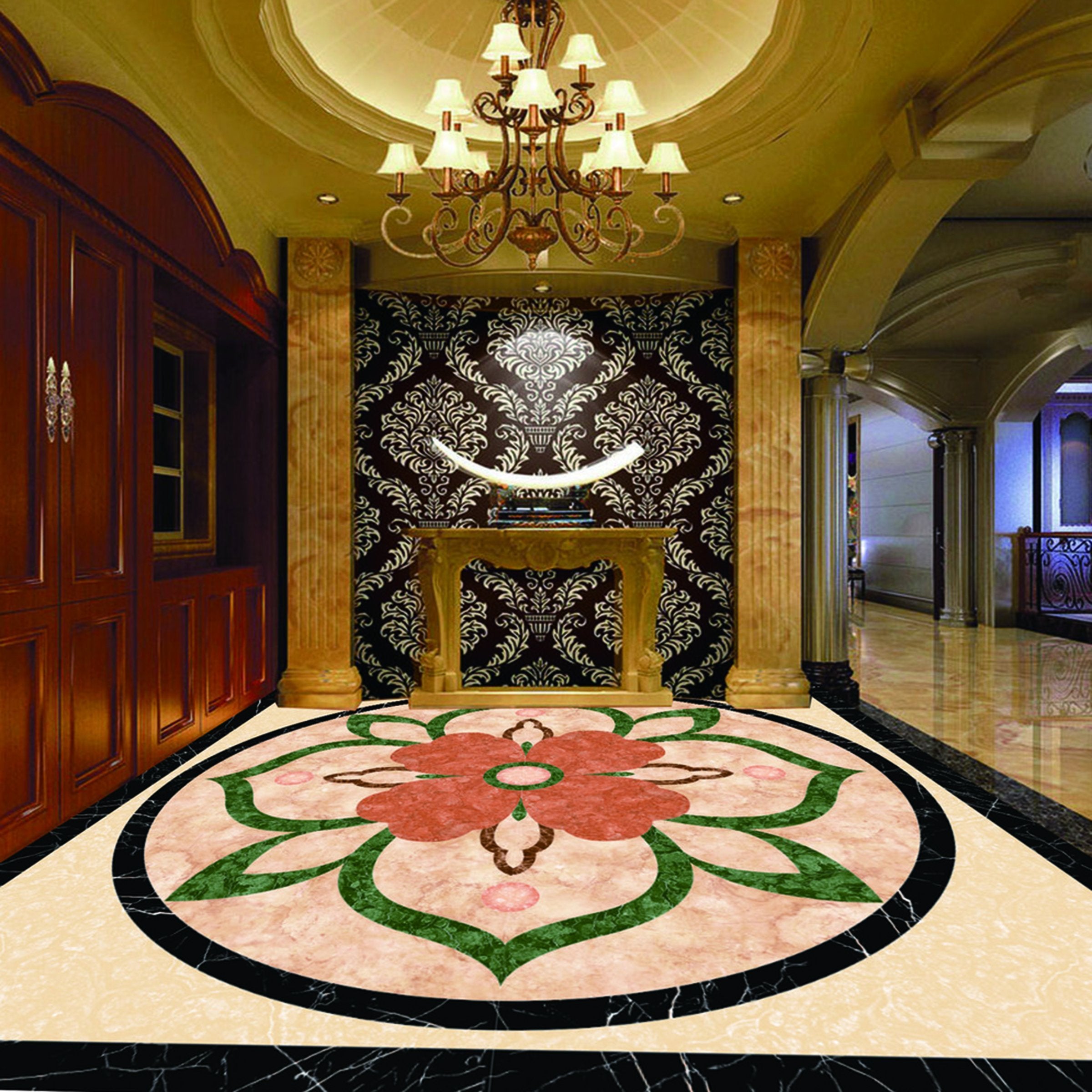3D Rufous Flowers WG462 Floor Mural Wallpaper AJ Wallpaper 2