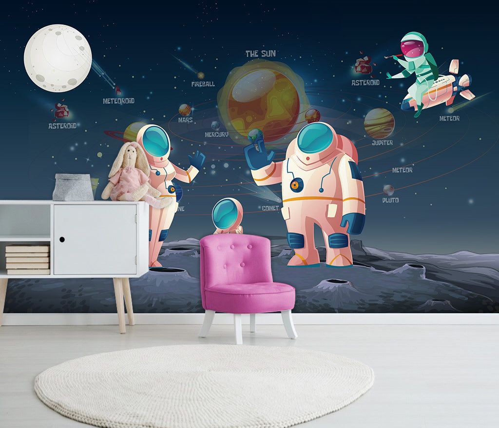3D Pink Robot WC078 Wall Murals