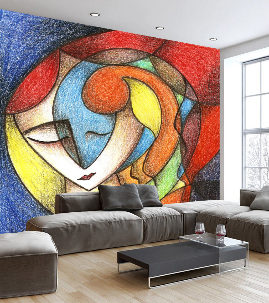 3D Embossed Woman WG340 Wall Murals