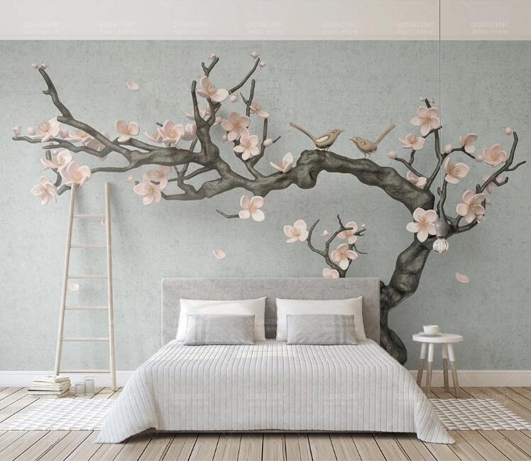 3D Pink Plum WC232 Wall Murals