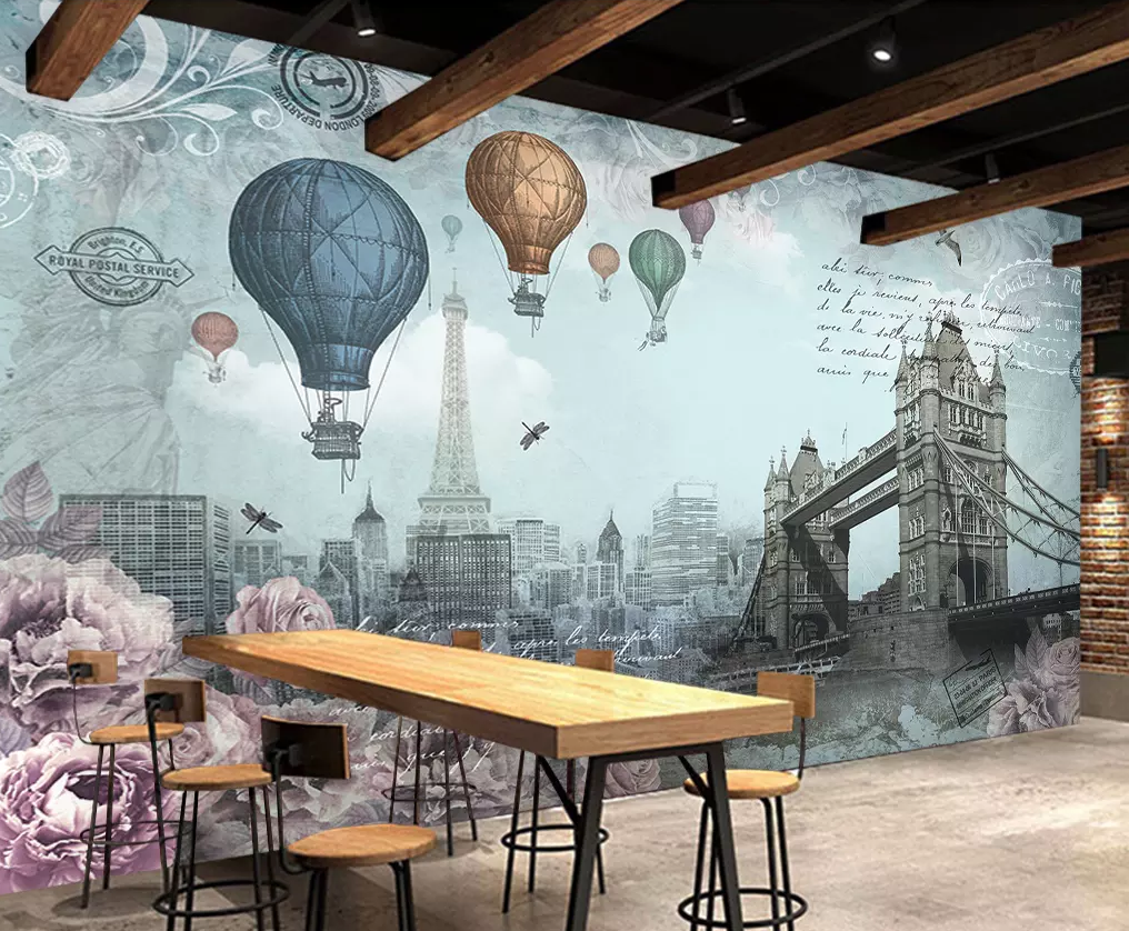 3D Hot Air Balloon Bridge 160 Wallpaper AJ Wallpaper 2