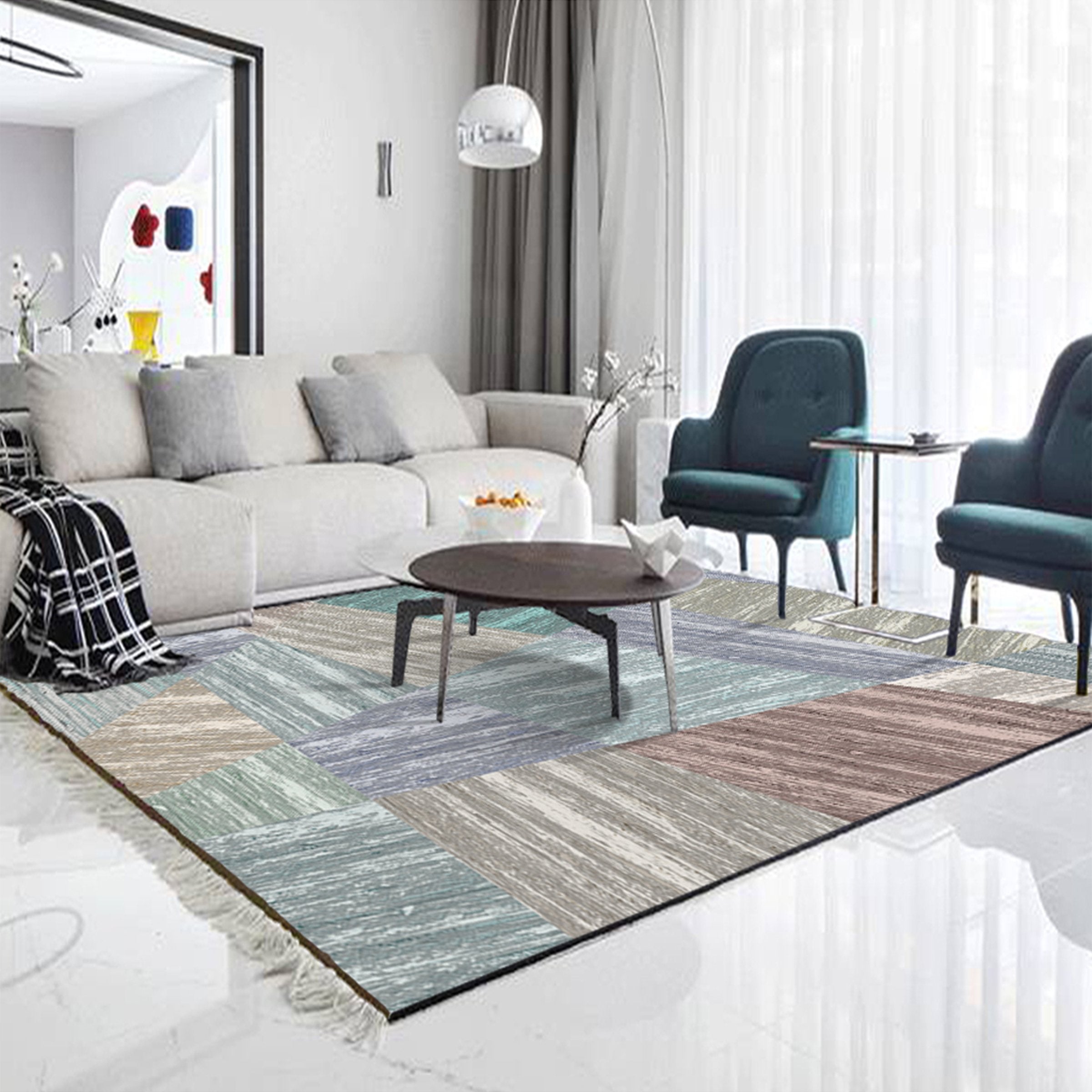 3D Color Geometry WG083 Non Slip Rug Mat Mat AJ Creativity Home