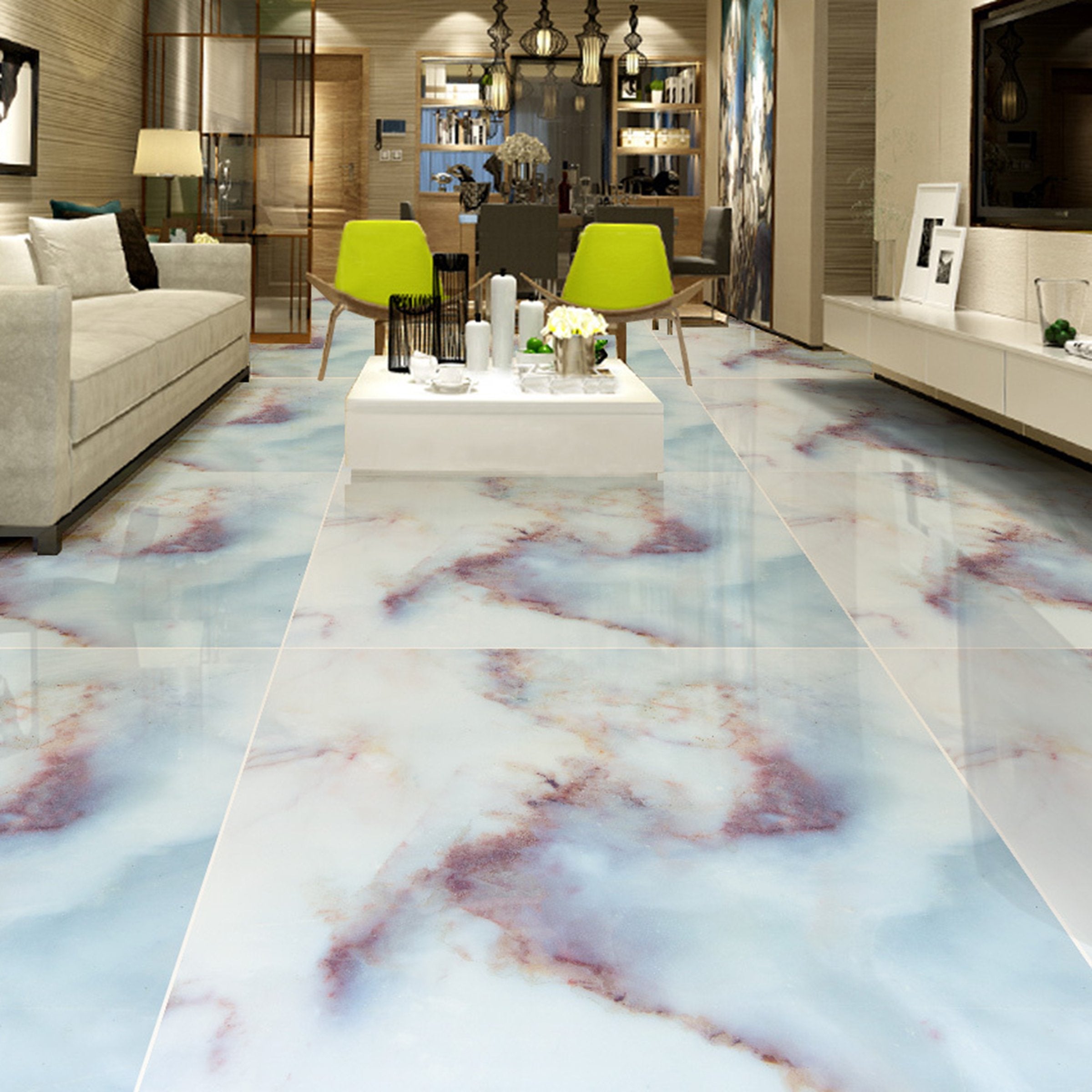 3D Color Stripe WG657 Floor Mural Wallpaper AJ Wallpaper 2