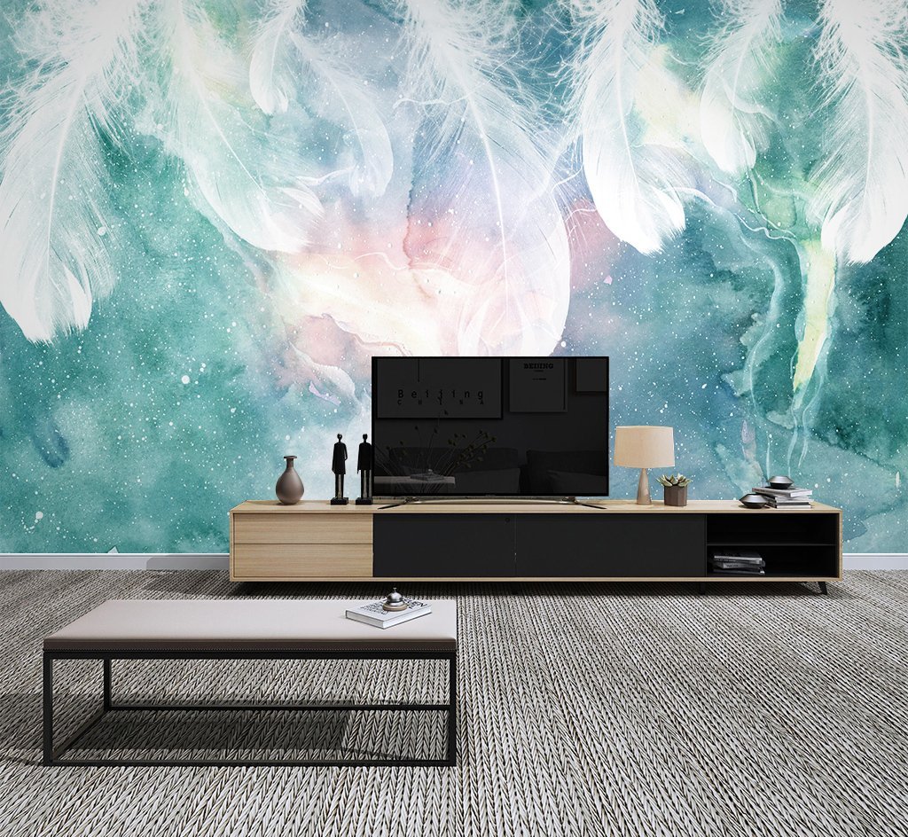 3D Feather 112 Wall Murals Wallpaper AJ Wallpaper 2