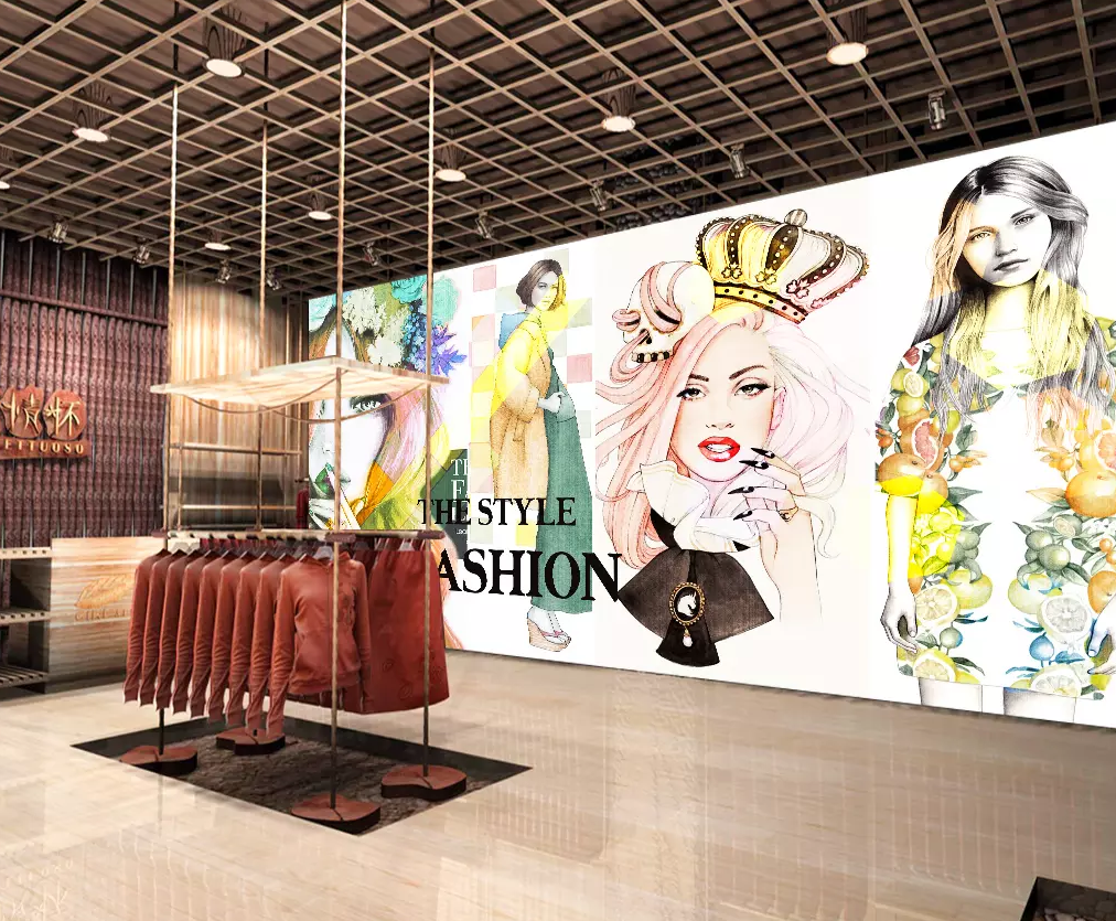 3D Color Doodle Woman 220 Wallpaper AJ Wallpaper 2