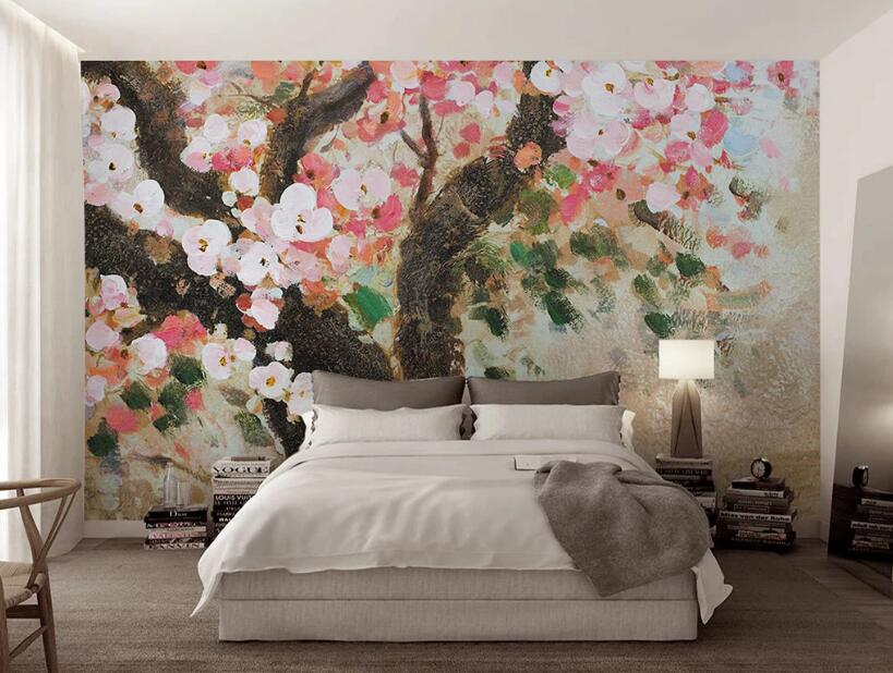3D Colored Flowers 301 Wall Murals Wallpaper AJ Wallpaper 2