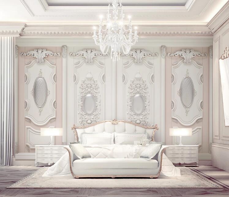 3D Simple White WC152 Wall Murals