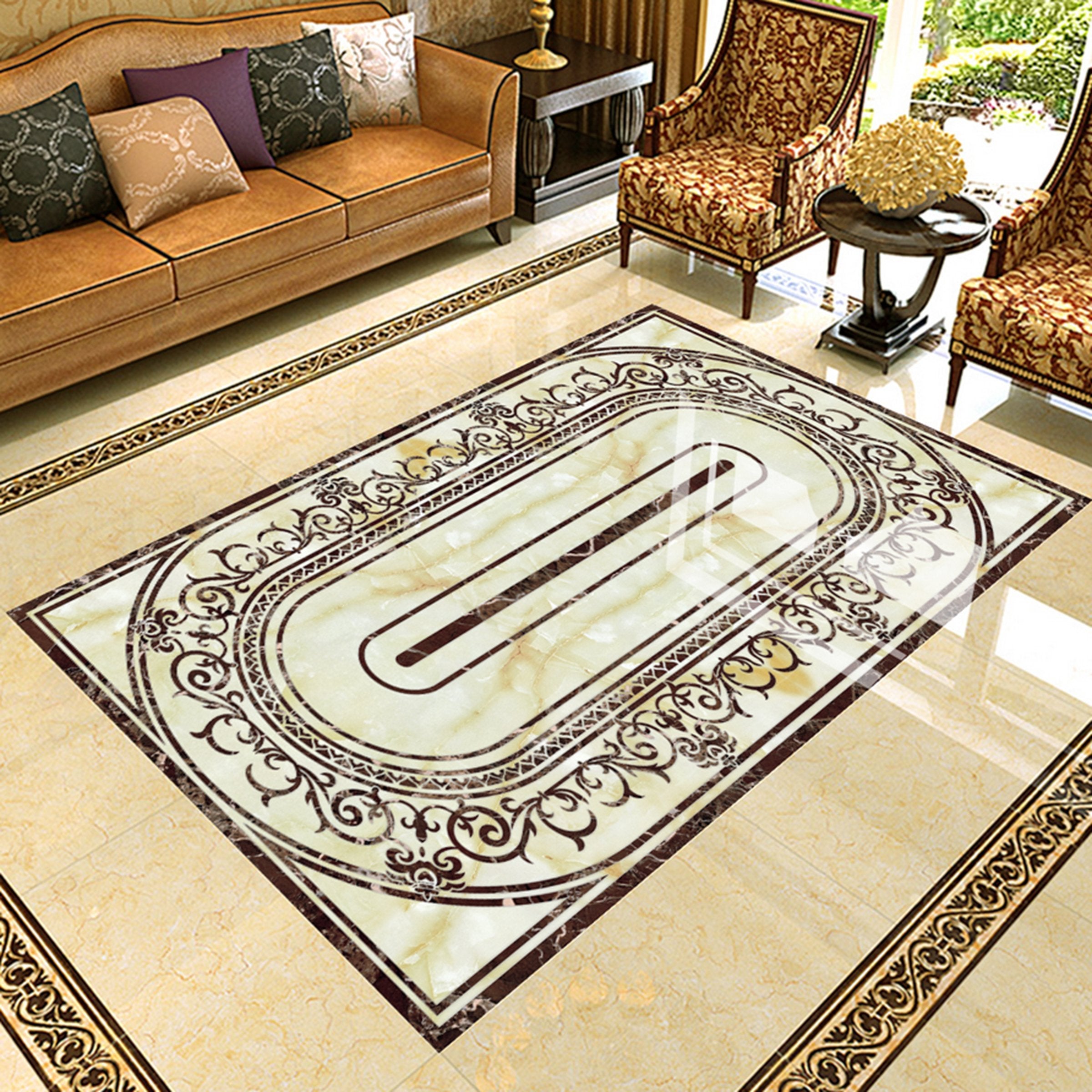 3D Marble Pattern WG334 Floor Mural Wallpaper AJ Wallpaper 2
