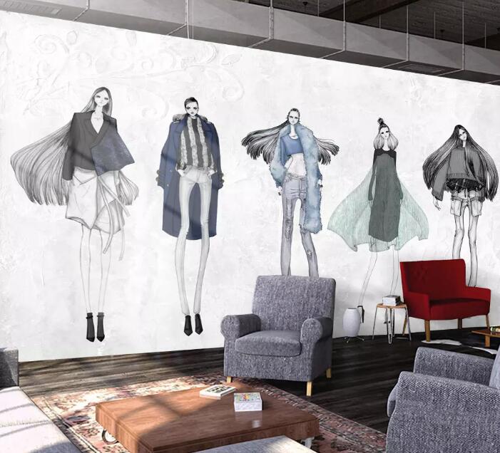 3D Fashion Model WG07 Wall Murals Wallpaper AJ Wallpaper 2
