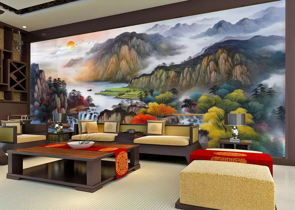 3D Ink Painting Landscape 173 Wallpaper AJ Wallpaper 2