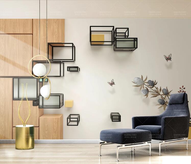 3D Modern Black WC144 Wall Murals