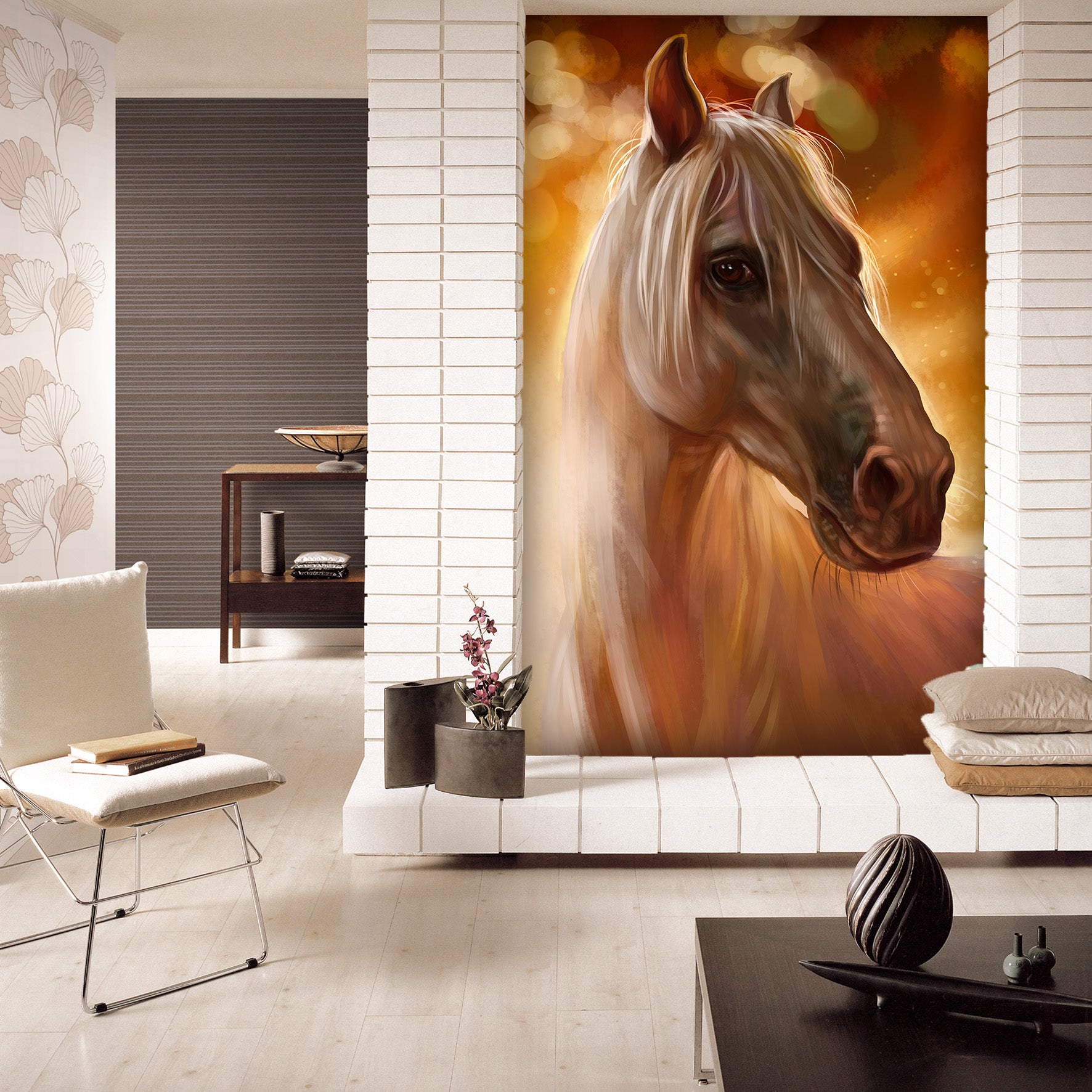 3D Sunset Horse 124 Wall Murals