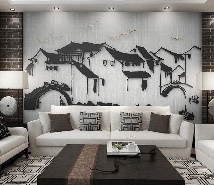 3D Sketch House WC224 Wall Murals