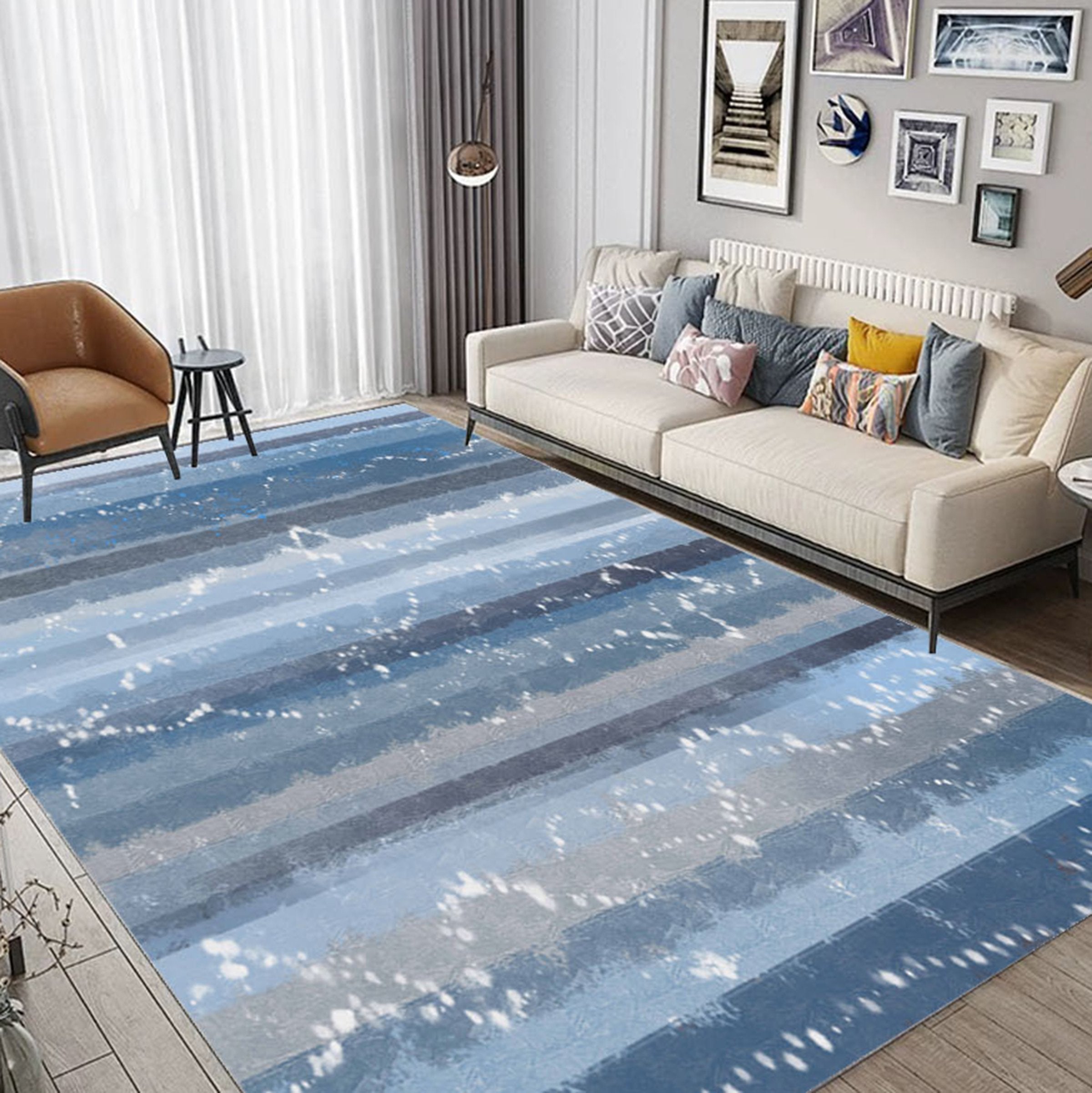 3D Colored Lines WG487 Non Slip Rug Mat Mat AJ Creativity Home