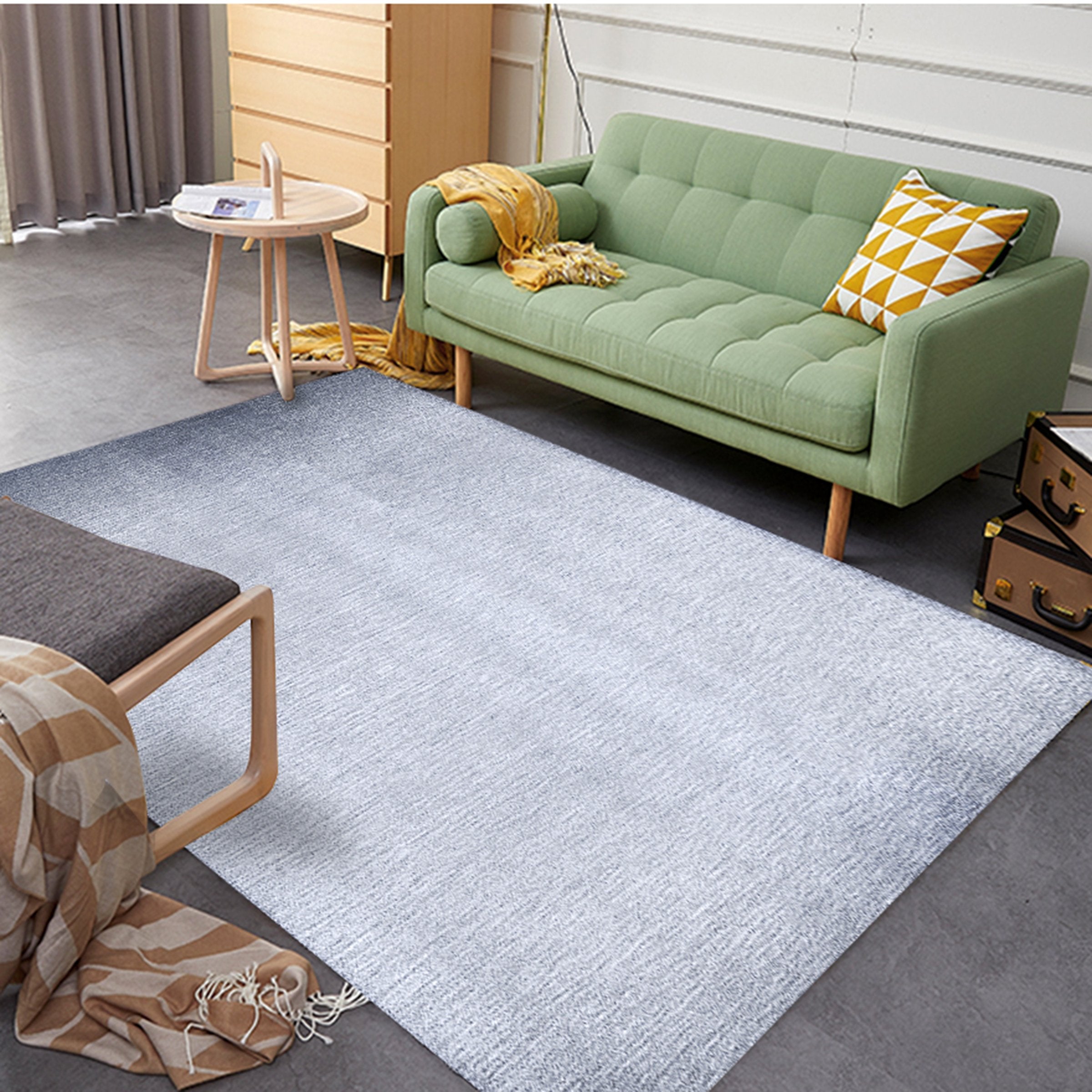 3D Gray Stripe WG097 Non Slip Rug Mat Mat AJ Creativity Home