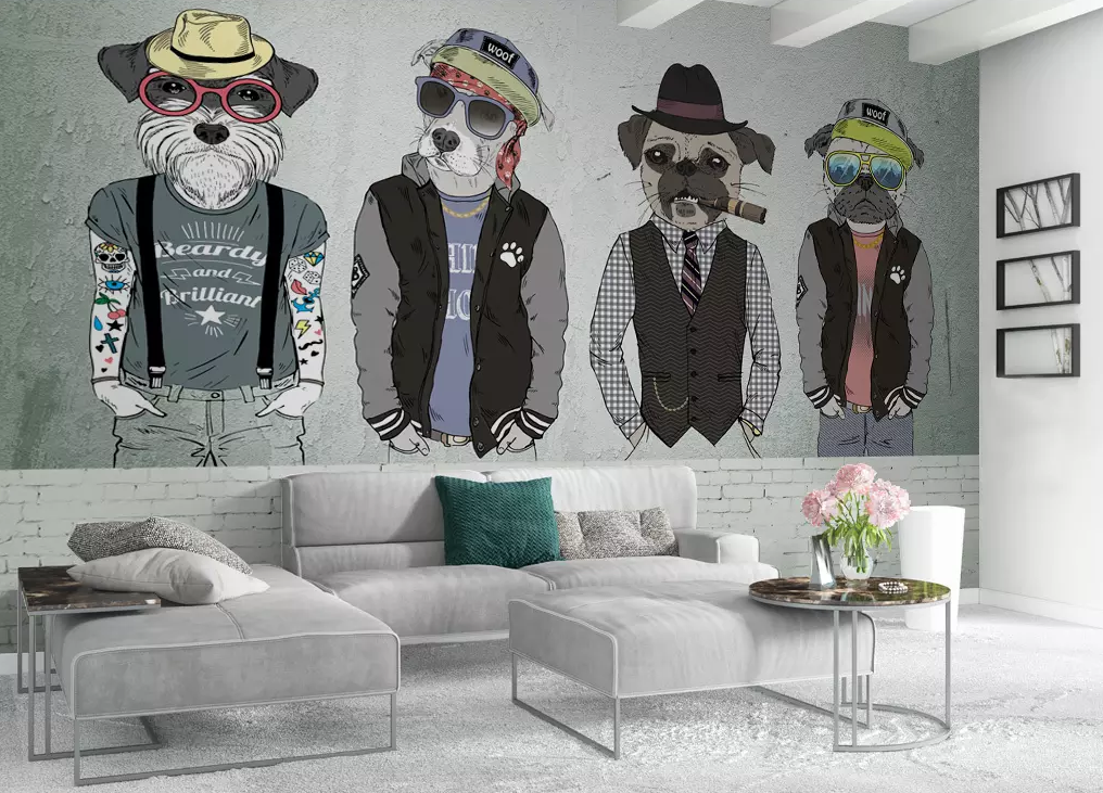 3D Swab Smoking Shar Pei 239 Wallpaper AJ Wallpaper 2