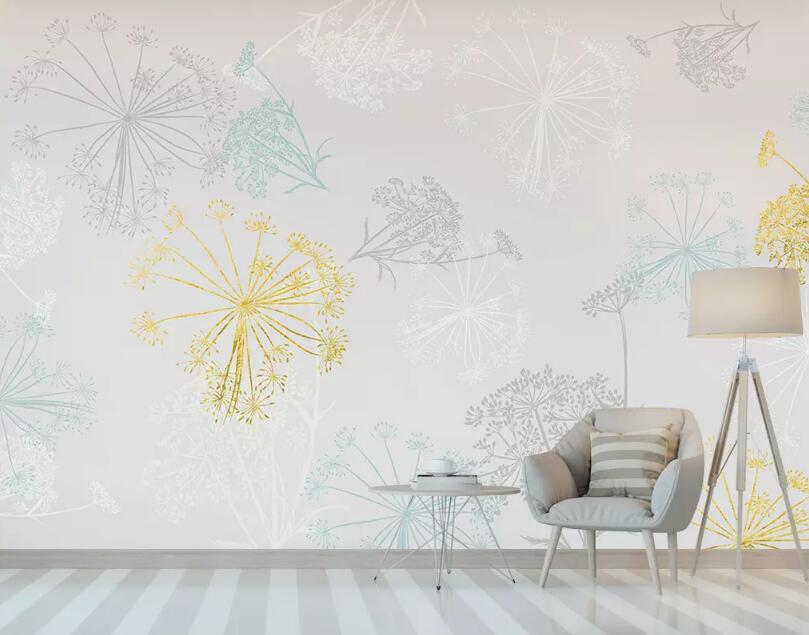 3D Colored Dandelion WG33 Wall Murals Wallpaper AJ Wallpaper 2