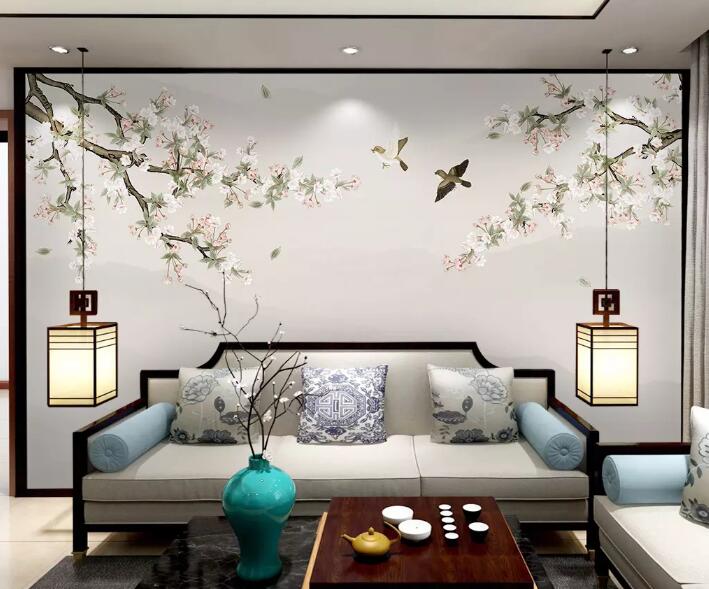 3D Flower Bird WG26 Wall Murals Wallpaper AJ Wallpaper 2