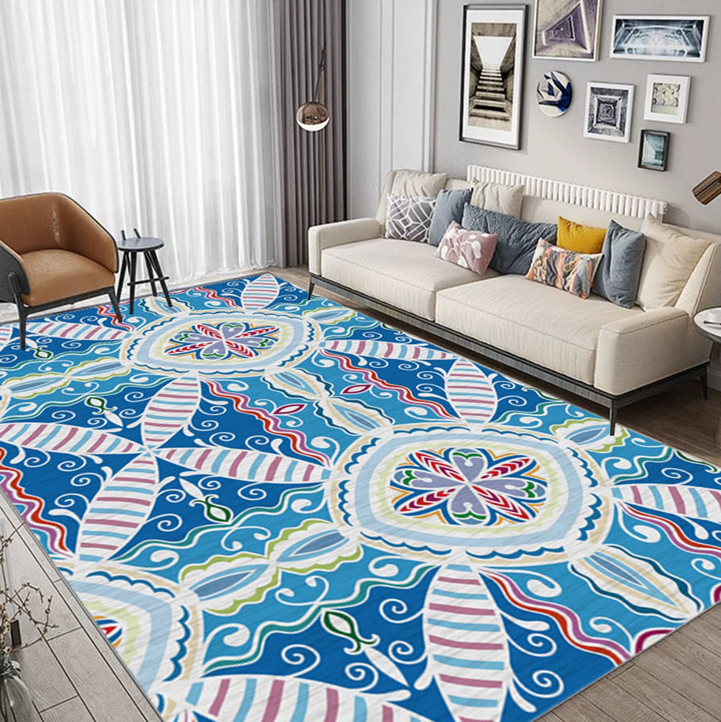 3D Color Pattern WG529 Non Slip Rug Mat Mat AJ Creativity Home