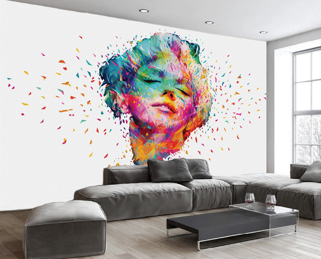 3D Colored Petals WG323 Wall Murals