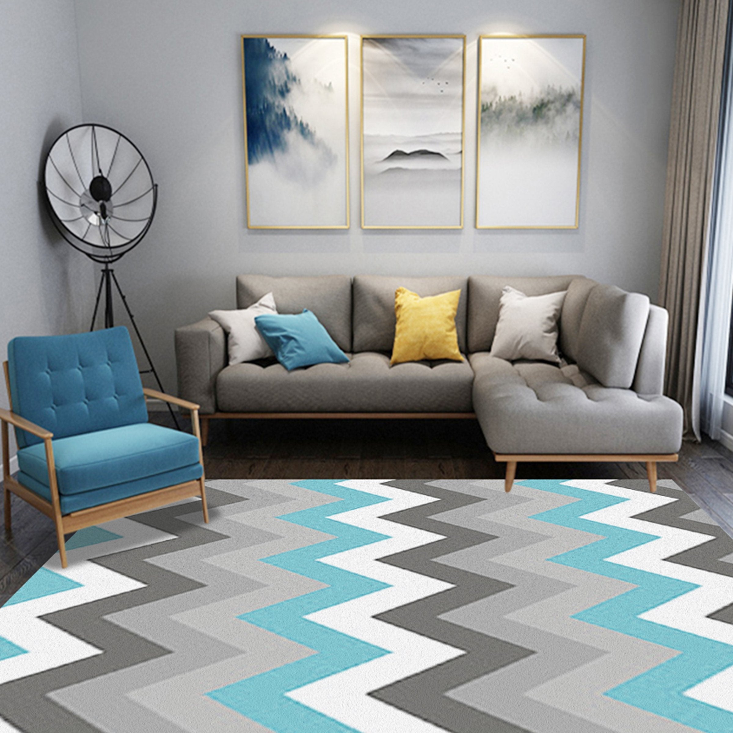 3D Color Stripe WG281 Non Slip Rug Mat Mat AJ Creativity Home